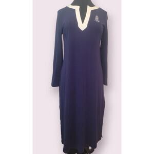 Lauren Ralph Lauren Heritage Cotton V-Neck T-Shirt Dress – Women’s Medium